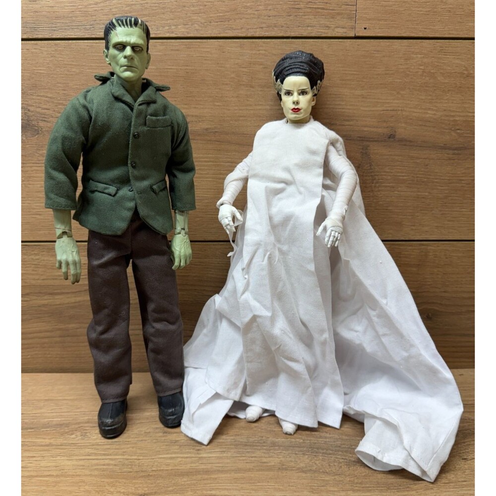 Sideshow Toys Frankenstein & Bride of Frankenstein 12" Figure Set - Vintage Rare